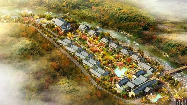 最初酒店的俯视效果图