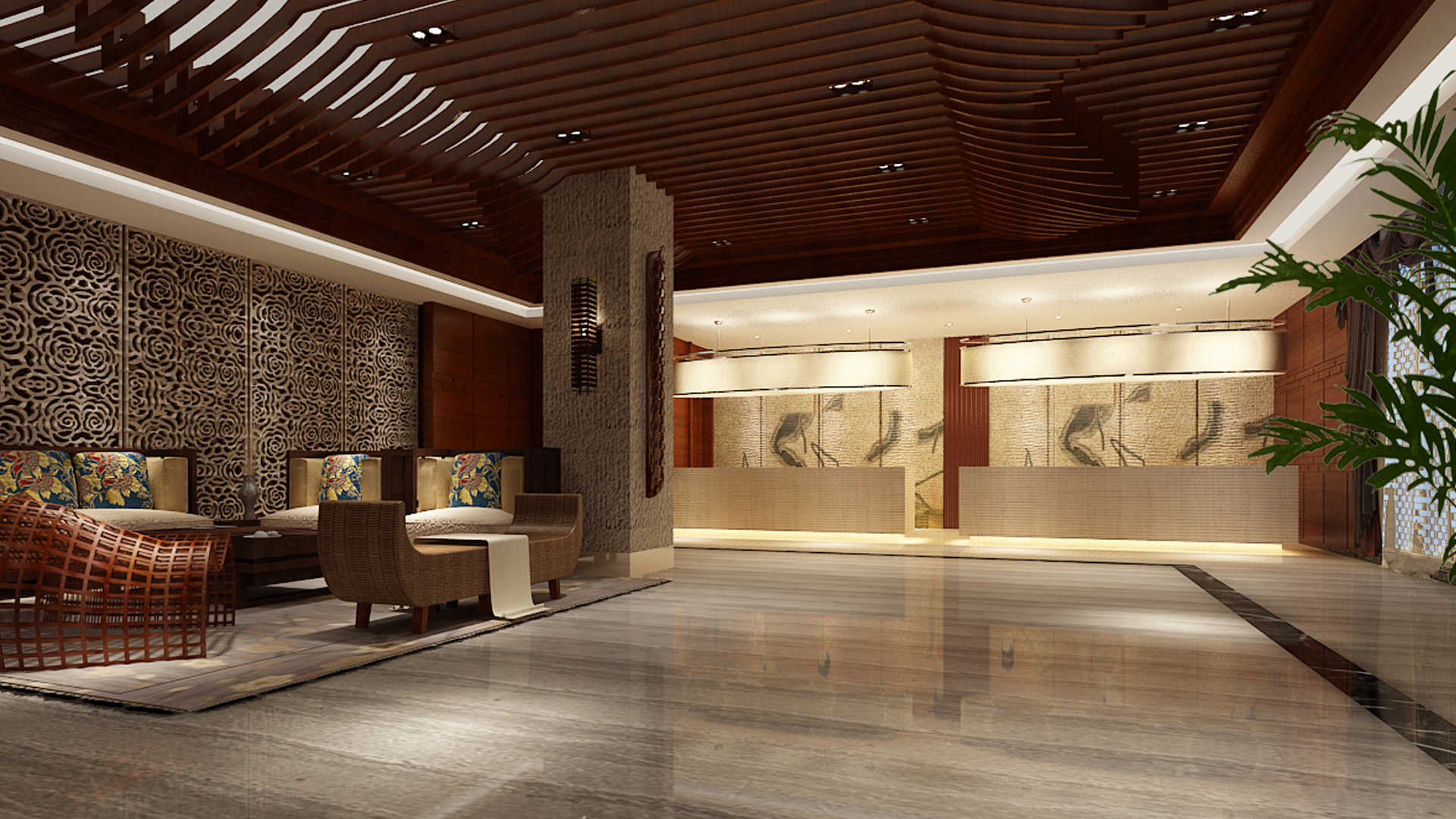 乐山酒店设计新中式风格说明-水木源创