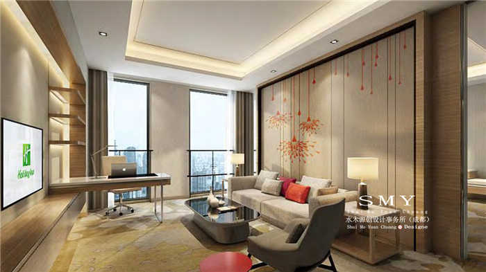成都新会展中心假日酒店行政套房客厅设计效果图