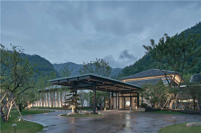 贵州特色乡村酒店设计|乡村酒店庭院景观设计效果图片