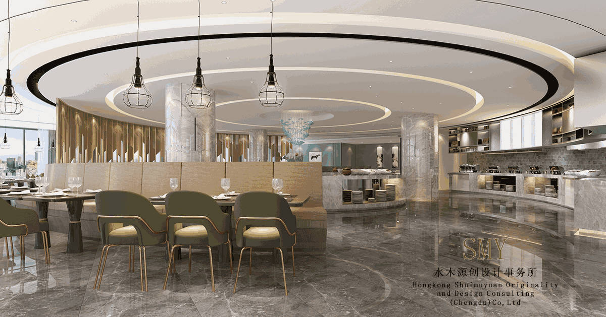成都酒店餐厅设计项目效果图