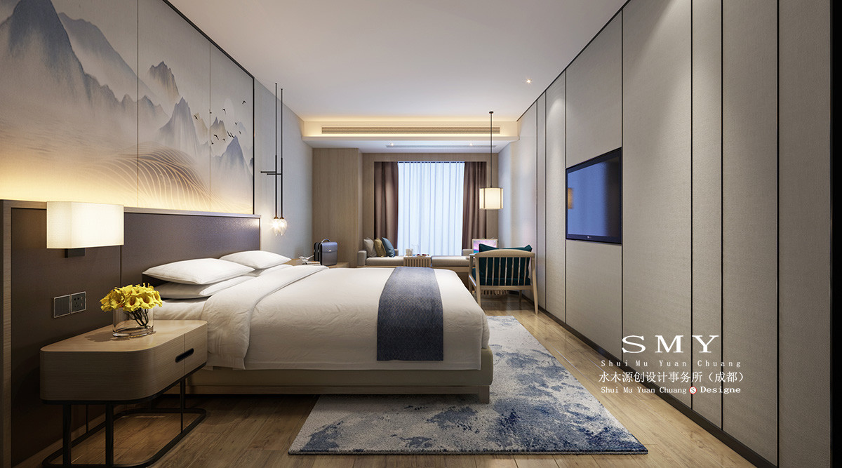 商务酒店客房设计，装饰装修案例图