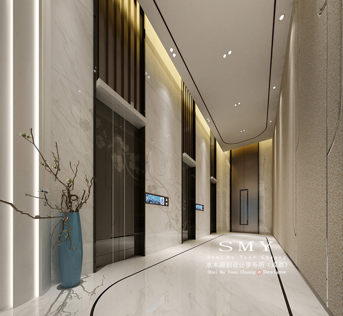 酒店电梯口设计