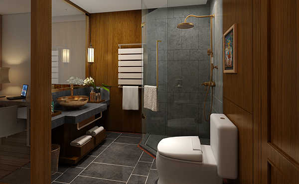 度假酒店洗浴卫生间设计装饰效果