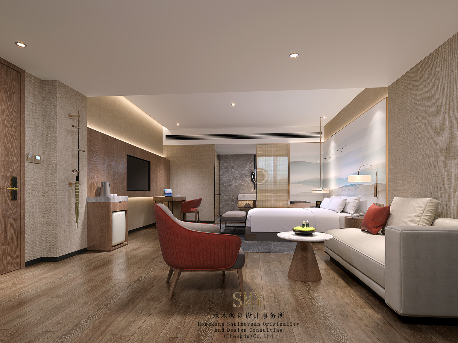 标准商务间客房装修设计、云南酒店客房装修效果
